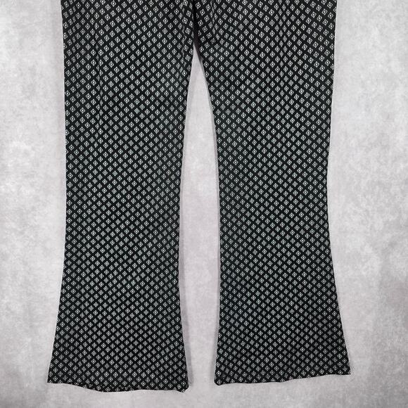 Classic Concepts Black Pull On Stretch Straight Wide Flare Pants L Large - Picture 6 of 7